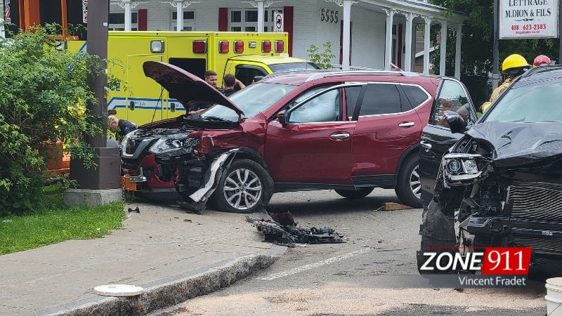Québec - Accident sur la 1ere avenue à l'intersection de la 55e rue à Charlesbourg