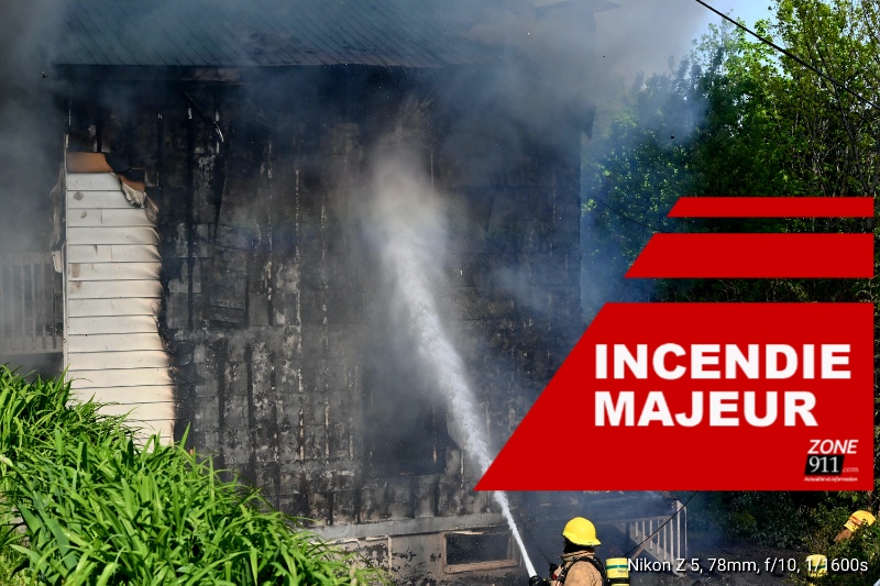 Incendie majeur à Sainte-Anne de Beaupré 