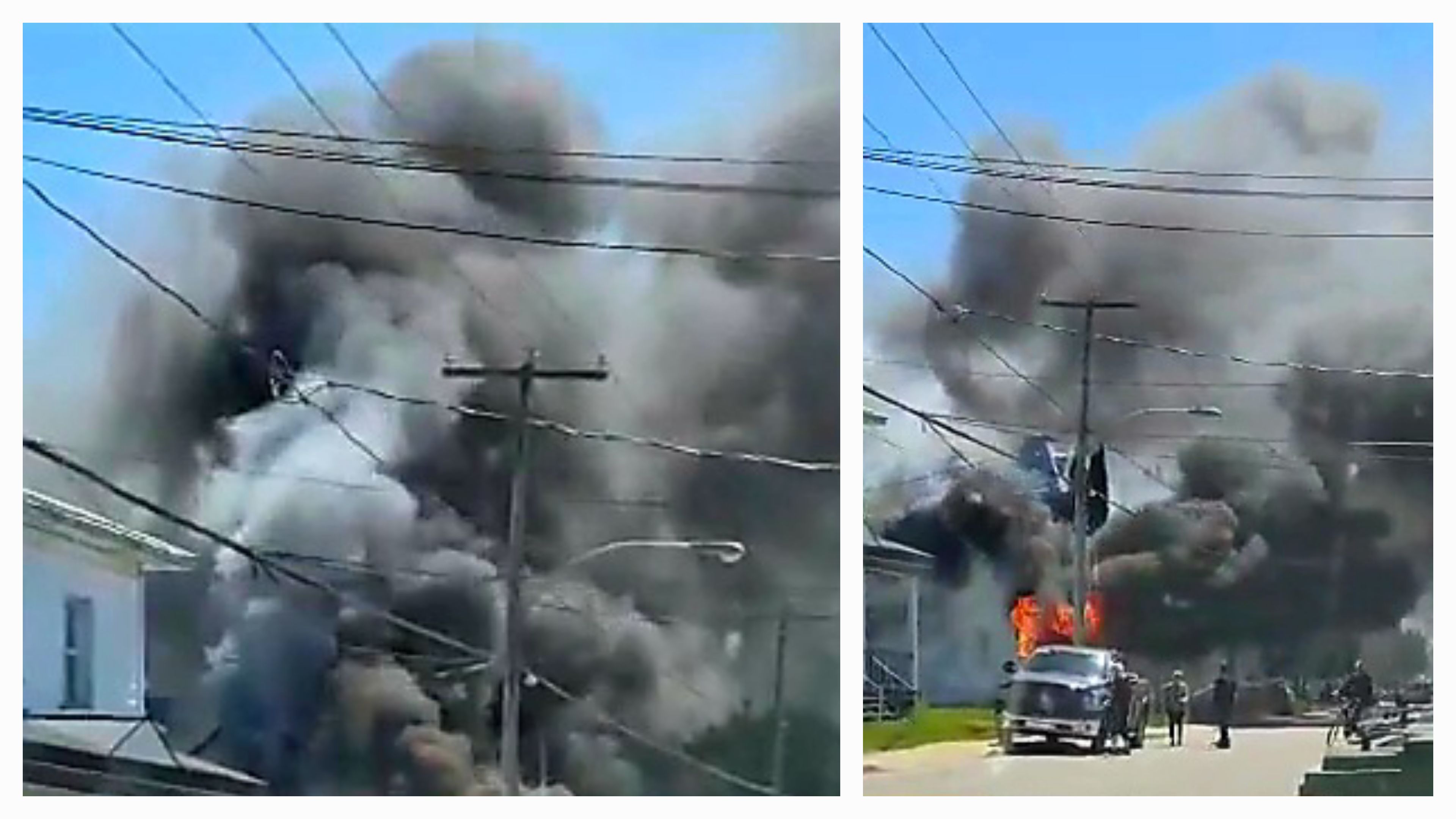 Incendie majeur sur la rue principale à St-Marc-des-Carrières