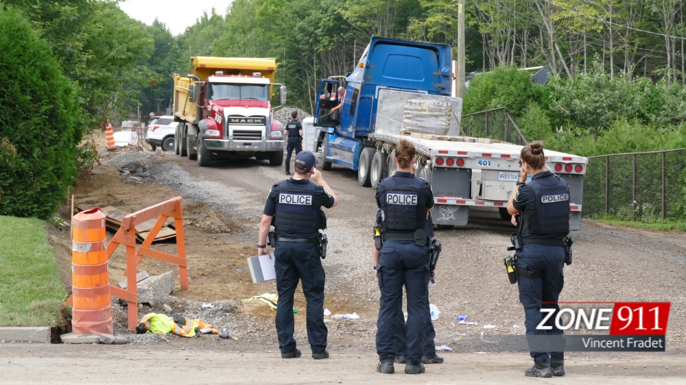 Accident de travail mortel à Beauport - Un signaleur percuté par un camion benne