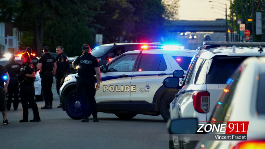 Intervention policière à Beauport la rue Labelle (fin de l'intervention)