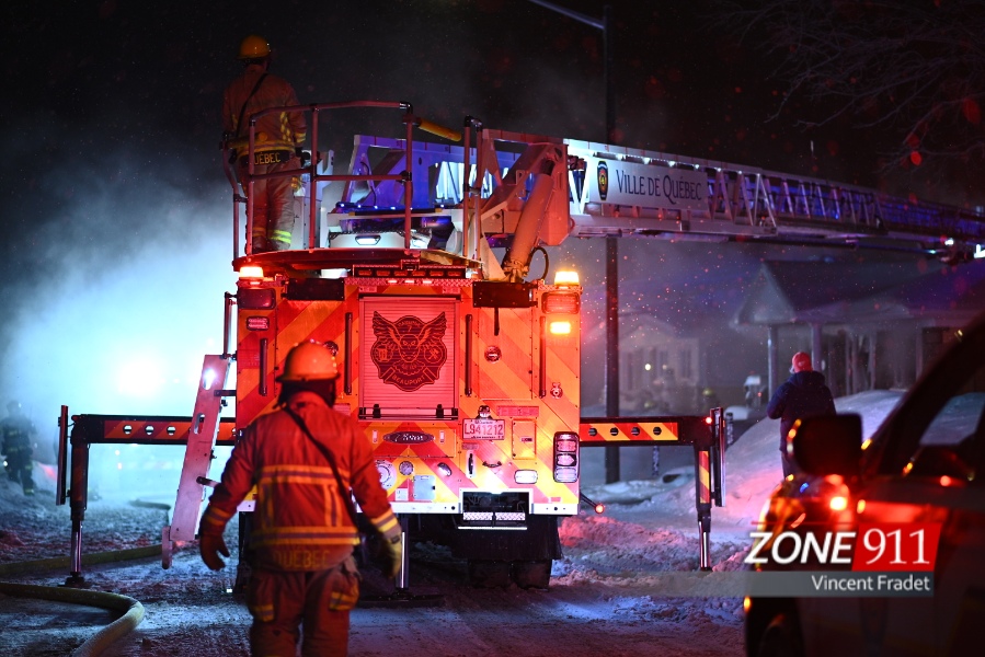 DERNIÈRE HEURE Important incendie dans une résidence du secteur de Beauport 