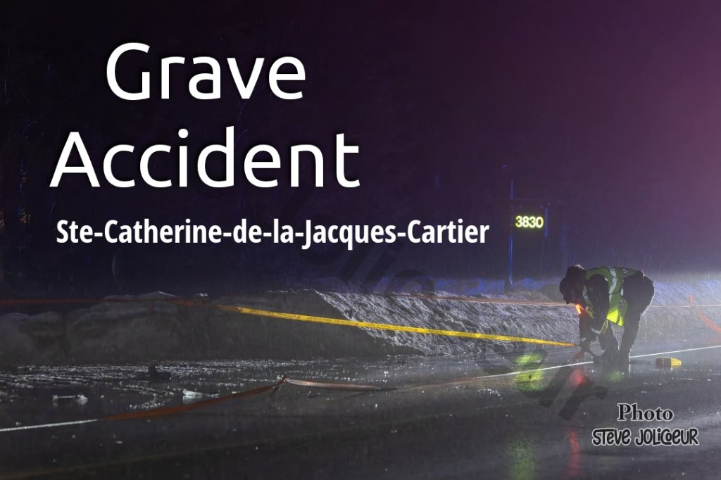 Grave accident impliquant un piéton sur la route Fossambault à Sainte-Catherine-de-la-Jacques-Cartier