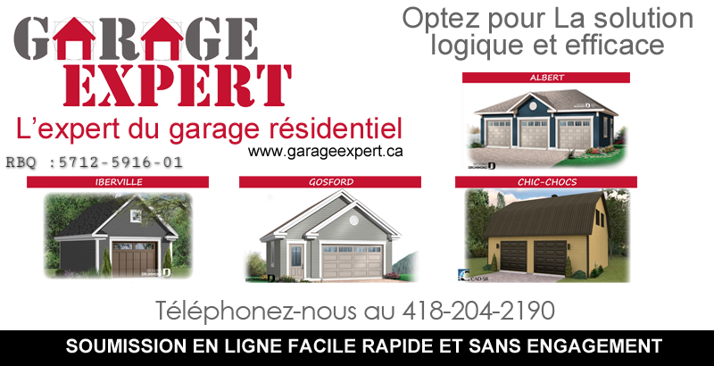 Construction garage résidentiel : «Garage expert» est la référence au Québec